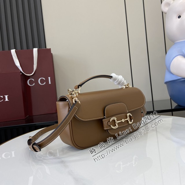 Gucci專櫃古馳最新款Horsebit 1955系列小號手提單肩斜挎女包 jh2892型號：815206